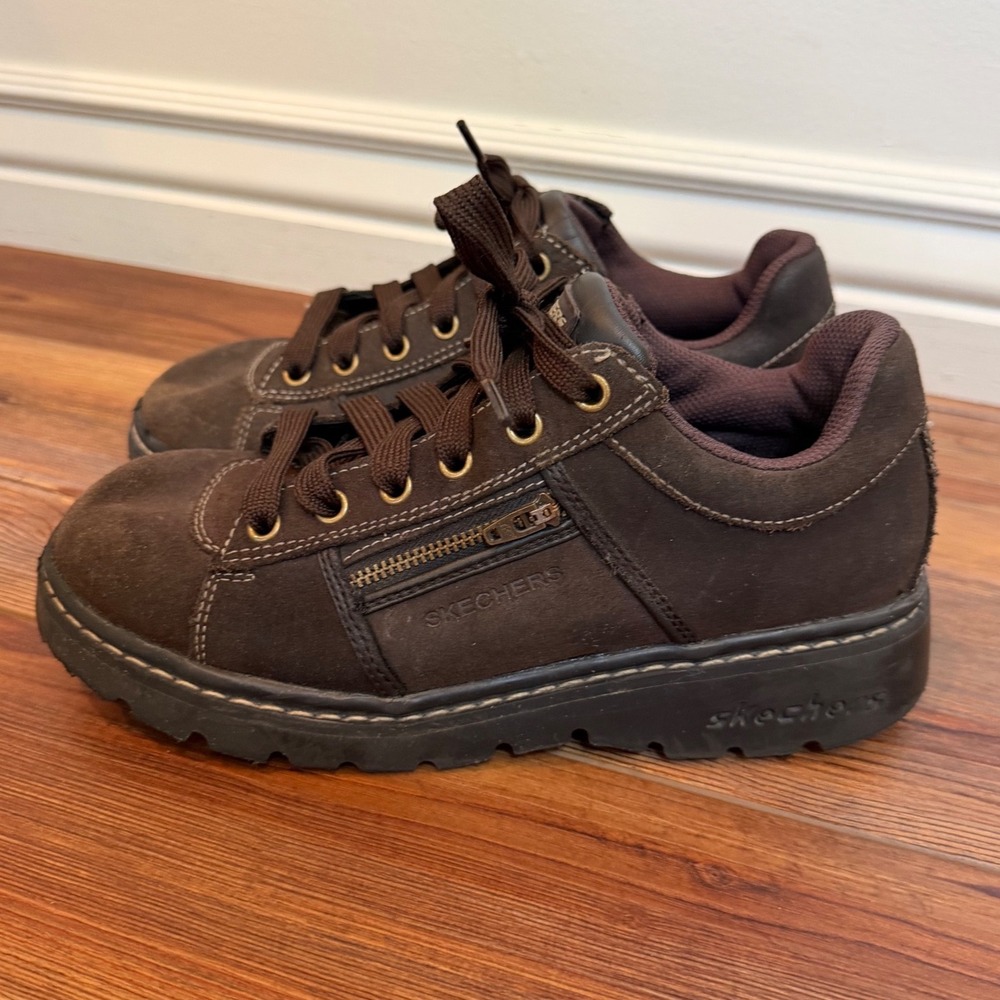 Vintage Skechers Y2K Suede Lug Sole Jammers Sneakers Chunky Platform 8